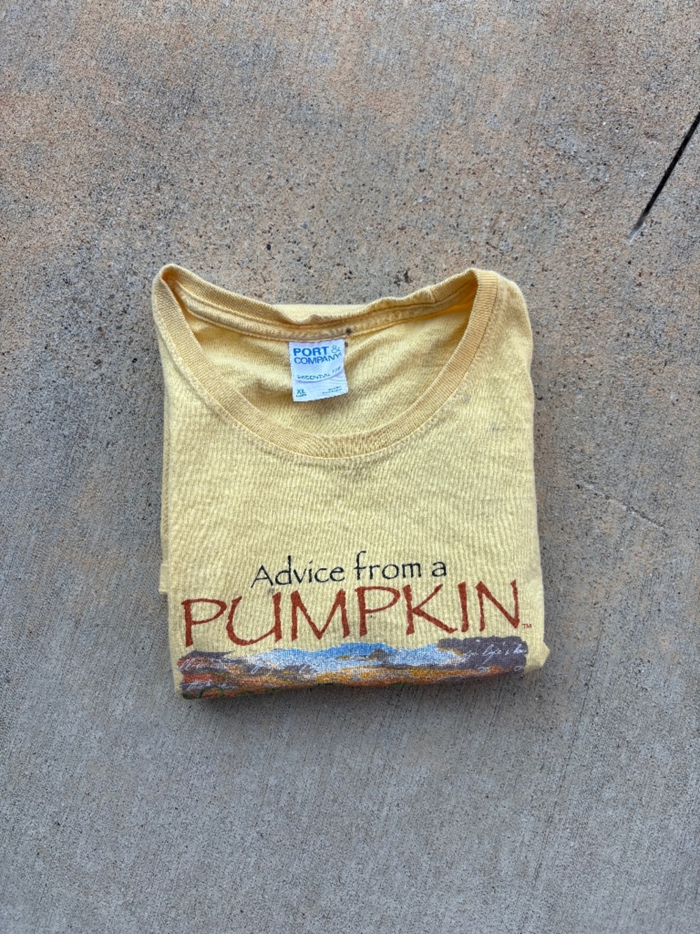 Butter Yellow 2000s Advice From A Pumpkin Graphic Tee